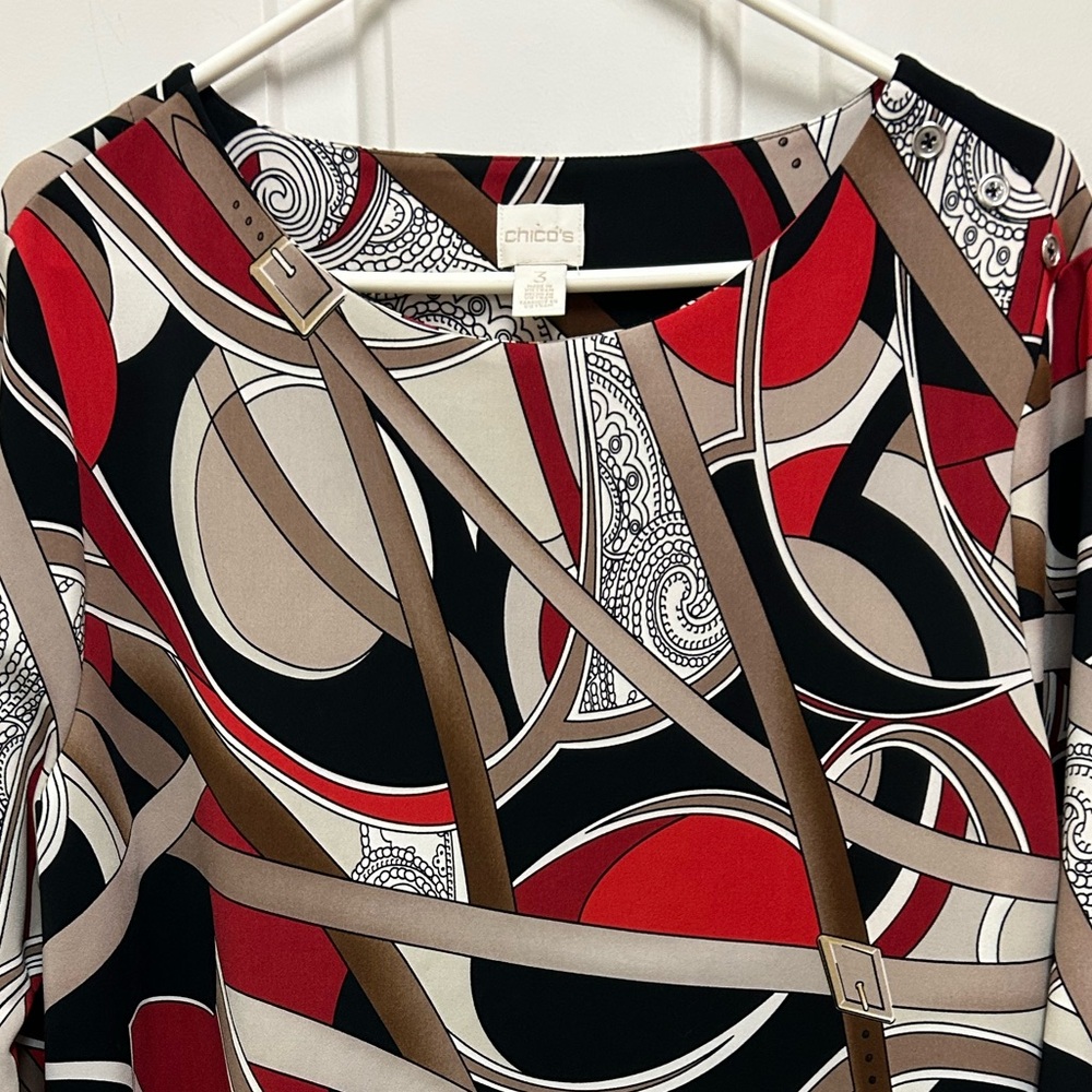 Chico's Geometric Pattern Top - image 3